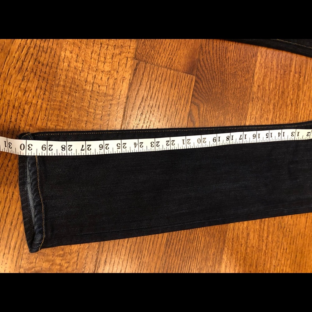 GOLDSIGN Vintage Original Early 00s Y2K Low Rise straight leg dark denim jeans - Picture 7 of 9